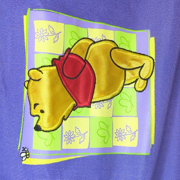 Vintage 90's Disney Winnie the Pooh Large Purple Rolling Duffel Travel Bag RARE - Picture 5 of 16